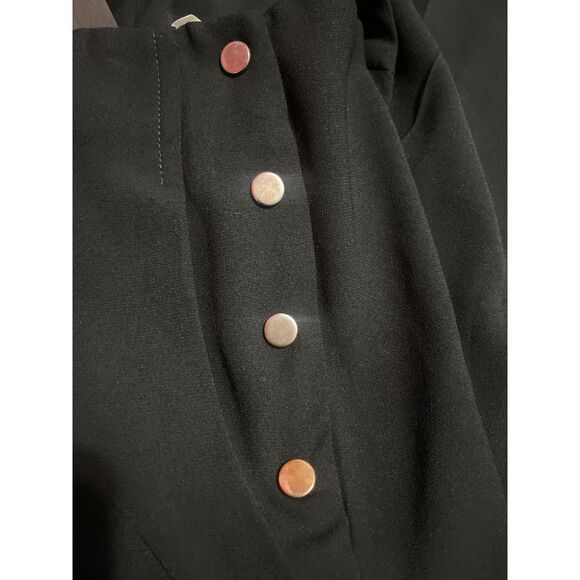 Zara Woman High Waist Wide Leg Trousers Black Pants Button Snaps Size Small NWT - Picture 3 of 8